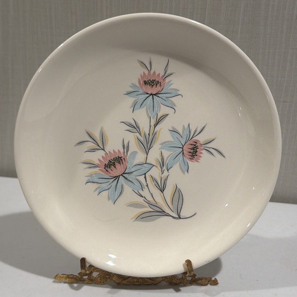Vtg MCM Set Of 6 Salad Plates 7.25"Steubenville Pottery Fairlane Pattern USA